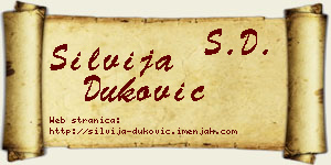 Silvija Duković vizit kartica